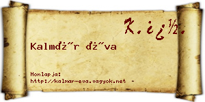 Kalmár Éva névjegykártya